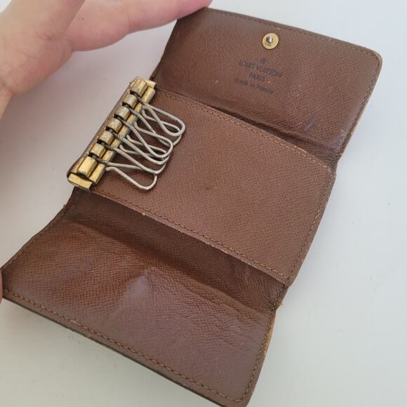 Authentic Louis Vuitton Monogram Multicles 6 Key Hooks Case Brown Small 2002 - Picture 3 of 11